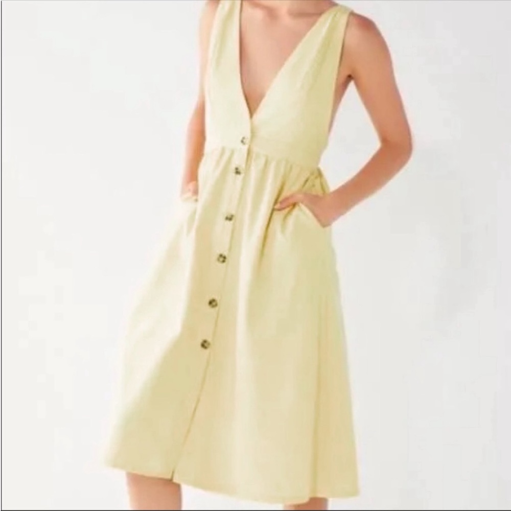 Urban Outfitters Yellow Jumper Dress Size XS